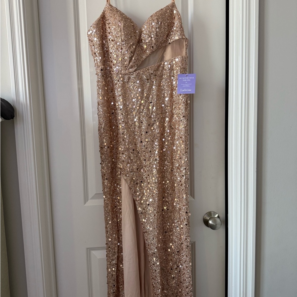 Cinderella Divine Gold Sequin Dress